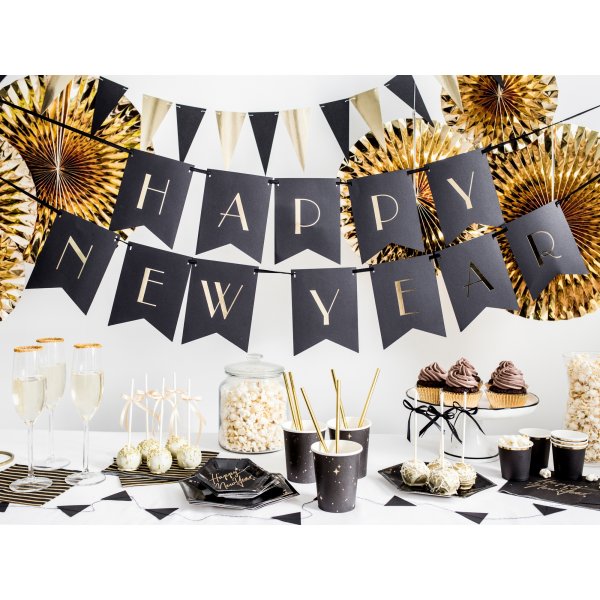 Desserttallrikar - Sparkle - Svart/Guld - 6-pack Desserttallrikar - Sparkle - Svart/Guld - 6-pack