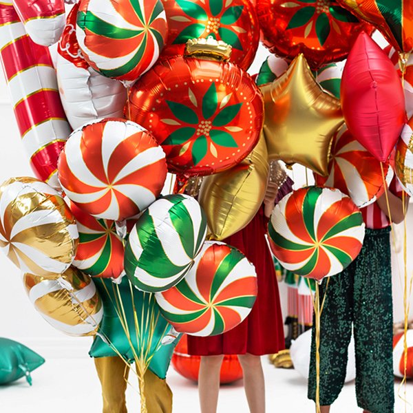 Folieballong - Candy Swirl - Grn