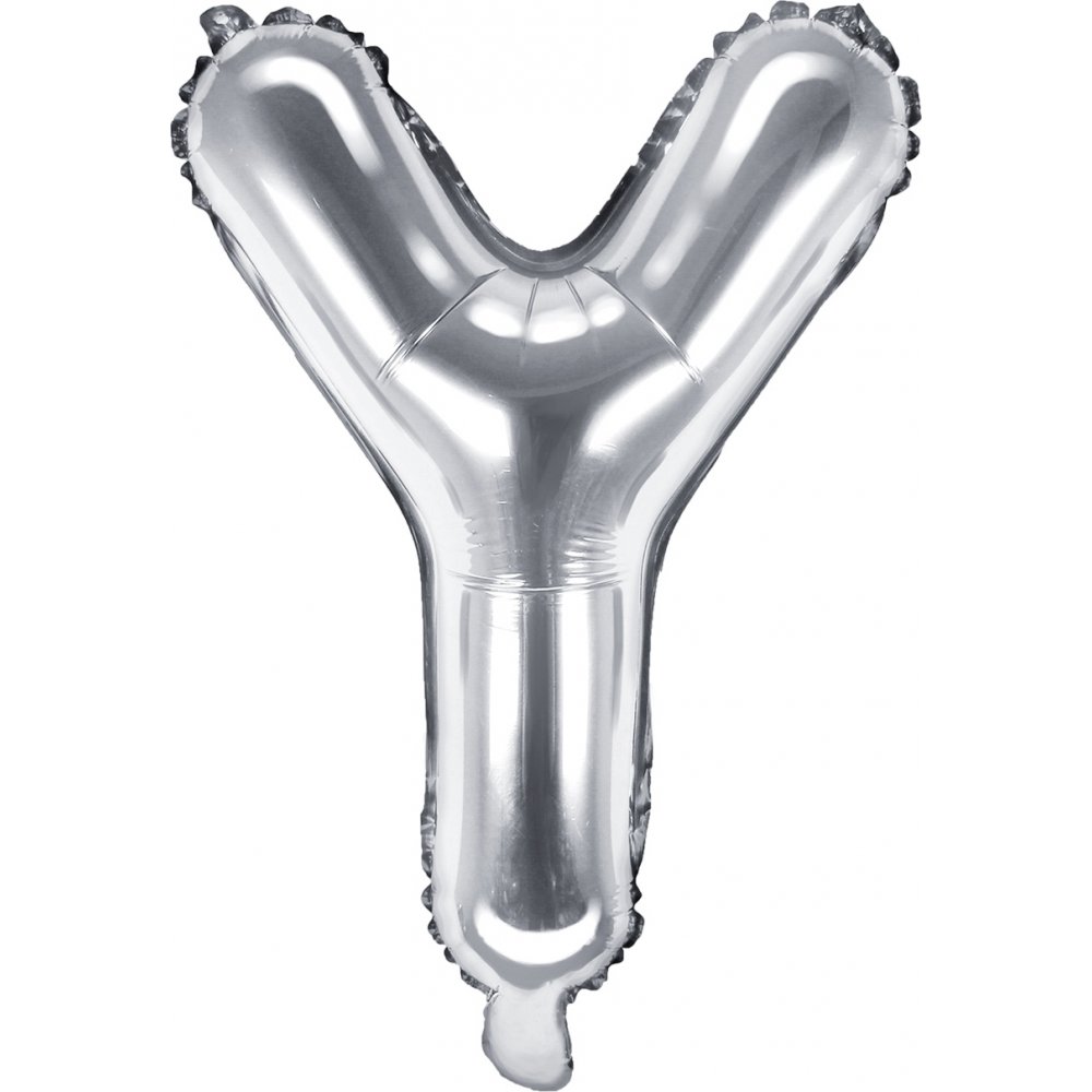 Bokstavsballonger – Silver – 35 cm – Bokstav: Y – Bokstavsballonger, Ballonger
