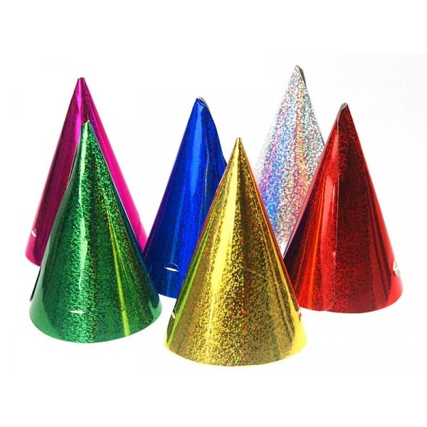 Partyhattar - Holografiska i olika färger - 16 cm - 20-pack Partyhattar - Holografiska i olika färger - 16 cm - 20-pack
