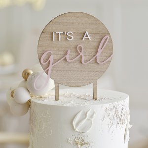 Cake Topper - Tr -  It's a girl