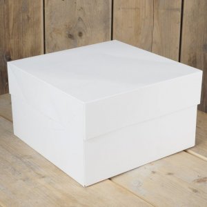 Tårtbox - Vit - 30x30x15 cm