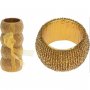 Servettringar Guld 4-pack