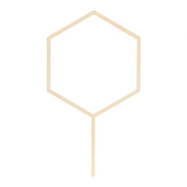 Cake topper - Tr - Hexagon