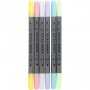 Textilpennor - 6-pack - Pastell