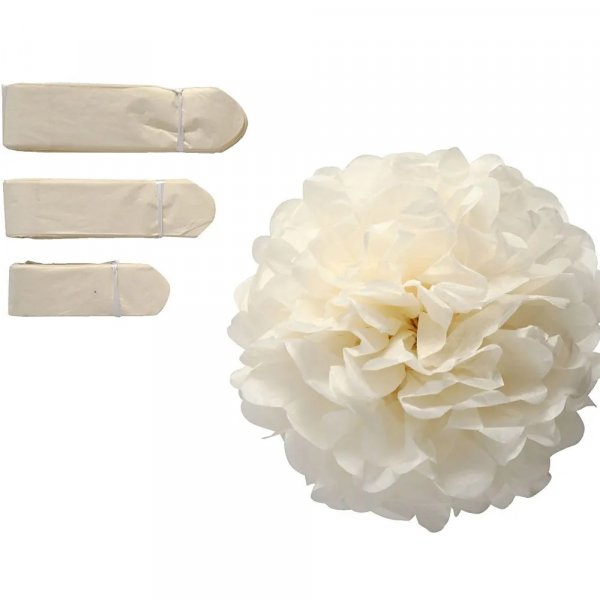 Pom pom - 3-pack - Ivory