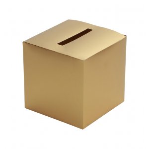 Kortlåda - Cards - Guld - 23x23x23cm Kortlåda - Cards - Guld - 23x23x23cm