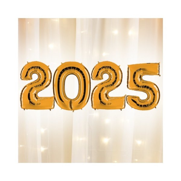 Ballongkit sifferballonger ny�r 2025, guld