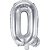 Bokstavsballonger - Silver - 35 cm - Bokstav: Q