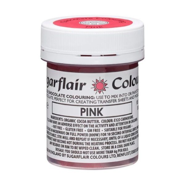 Sugarflair Chokladf�rg Rosa 35g