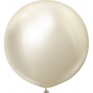 Ballonger enfrgade - Premium 90 cm - White Gold Chrome - 2-pack