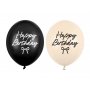 Ballonger - Happy Birthday - Beige/Svart - 50-pack