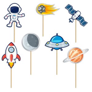 Cake toppers - Space Cosmos - 7-pack Cake toppers - Space Cosmos - 7-pack