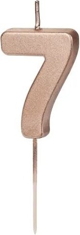 Sifferljus – Roséguld – 7 – Tårtljus, Tårtdekorationer till kalas