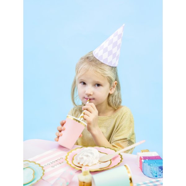 Pappmuggar - Rosa - Guldkant - 6-pack Pappmuggar - Rosa - Guldkant - 6-pack