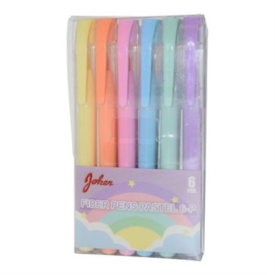 Tuschpennor - Fiber Pens - Pastell - 6-pack