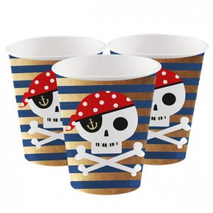 Pappmuggar - Treasure Island - 8-pack