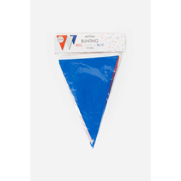 Flaggirlang - R�d/Vit/Bl� - 20x30 cm flaggor - 10 m
