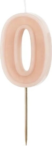 Tårtljus – Siffror dusty rose – 0 – Tårtljus, Tårtdekorationer till kalas