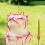 Cake Picks/Cake topper - Rosetter - Hot Pink - 10-pack