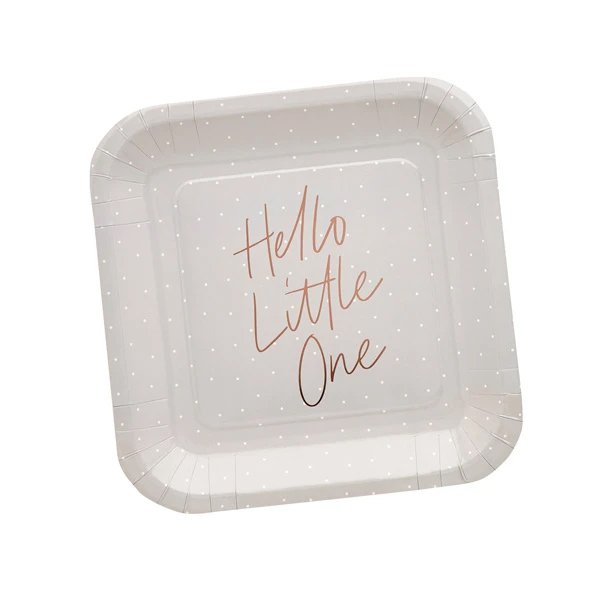 Papptallrikar - Hello Little One - 10-pack