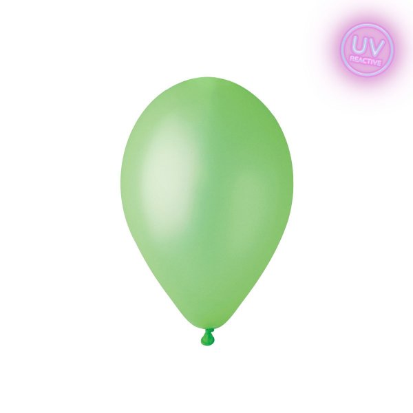 Latexballonger - Neon Grn - UV Glow - 28 cm