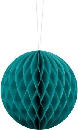 Honeycomb - Grönblå - Storlek: 20 cm - Honeycombs till kalas, Kalasdekorationer