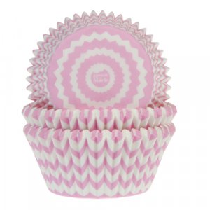 Muffinsformar - Chevron - Rosa - 50-pack