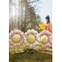Folieballong - Blomma - Rosa/Gul