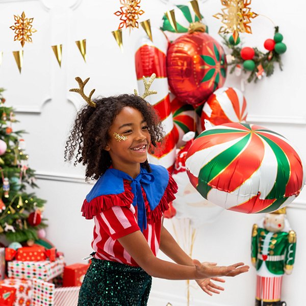 Folieballong - Candy Swirl - Christmas Mix Folieballong - Candy Swirl - Christmas Mix