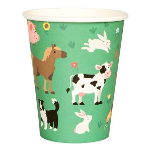 Pappmuggar - Bondg�rdskalas - 8-pack
