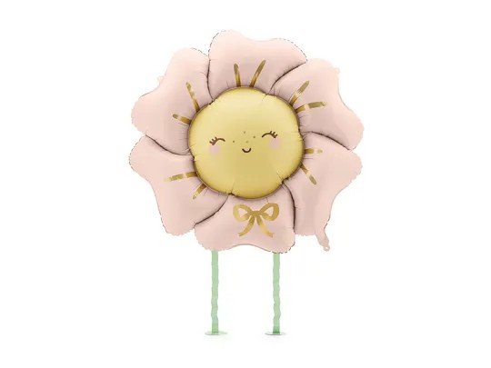 Folieballong - Blomma - Rosa- ca 80 x 80 cm