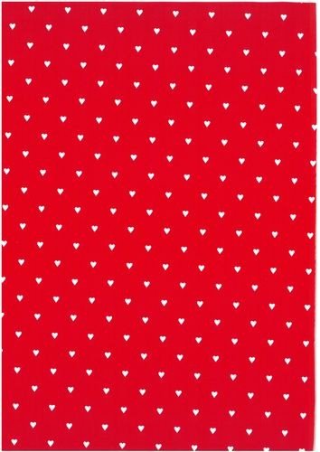 Julklappspapper - Rött med vita hjärtan - 70 cm brett, 10m långt Julklappspapper - Rött med vita hjärtan - 70 cm brett, 10m långt