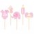 Cake Picks - Baby shower - Rosa - 5-pack