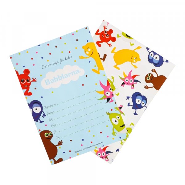 Inbjudningskort - Babblarna - 8-pack
