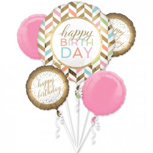 Ballongbukett - Happy Birthday - Confetti fun