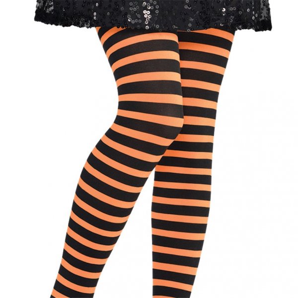 Barntights - One Size - Svart/Orange