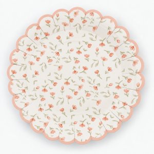 Papptallrikar - Floral - 17 cm - Lavenders Blue - 8-pack