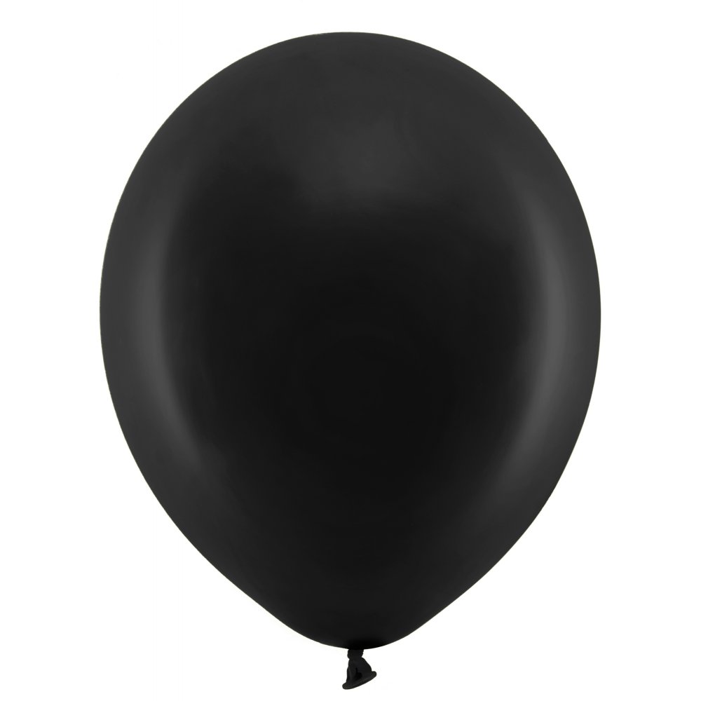 Pastellballonger – Standard 30 cm – Svart – 10-pack – Pastell, Enfärgade ballonger, Ballonger