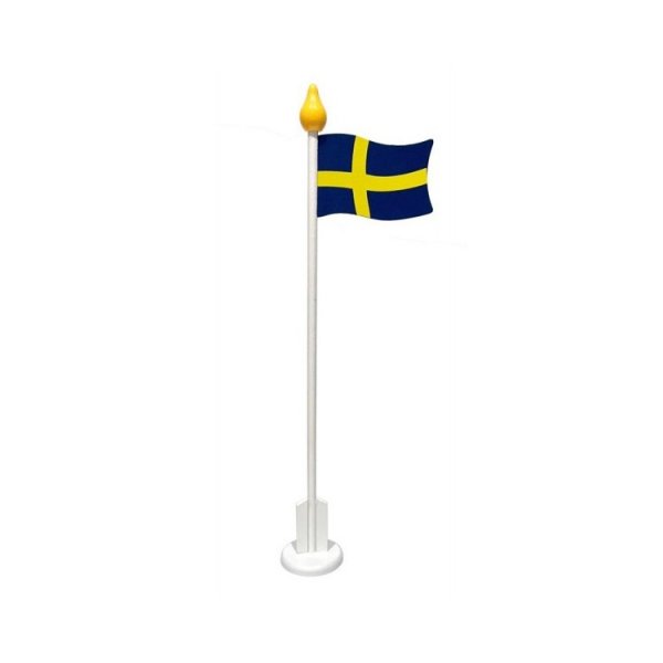 Svenska flaggan p� fot 30 cm