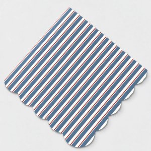 Servetter - R�nder Bl�/Vit/R�d - Lavenders Blue - 16-pack