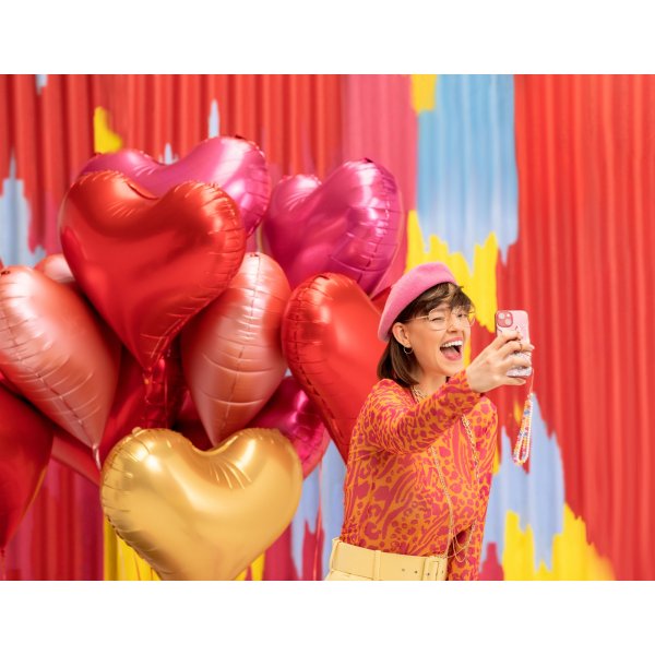 Folieballong - Rtt hjrta