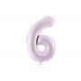 Sifferballong 0-9, pastellf�rgad lila 72cm