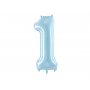 Sifferballong 0-9, pastellbl� 86cm