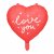 Folieballong - Rtt hjrta - Love You