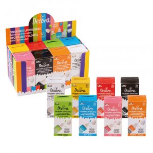 Set med gelf�rger - 8 f�rger - Decora - 8x15 g