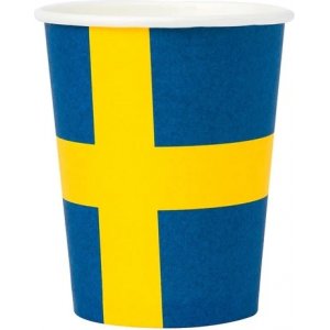 Pappersmuggar - Svenska flaggan - 8-pack