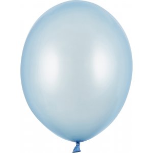 Ballonger - Metallic - Ljusblå - 10 st