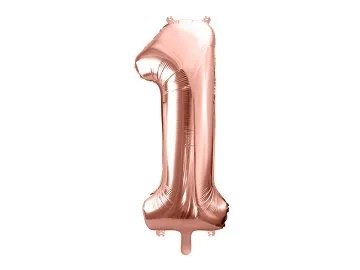 Sifferballong 0-9, ros�guld 86cm