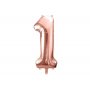 Sifferballong 0-9, ros�guld 86cm